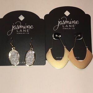 Jasmine Lane Gold Tone and Silver Tone Earrings Set